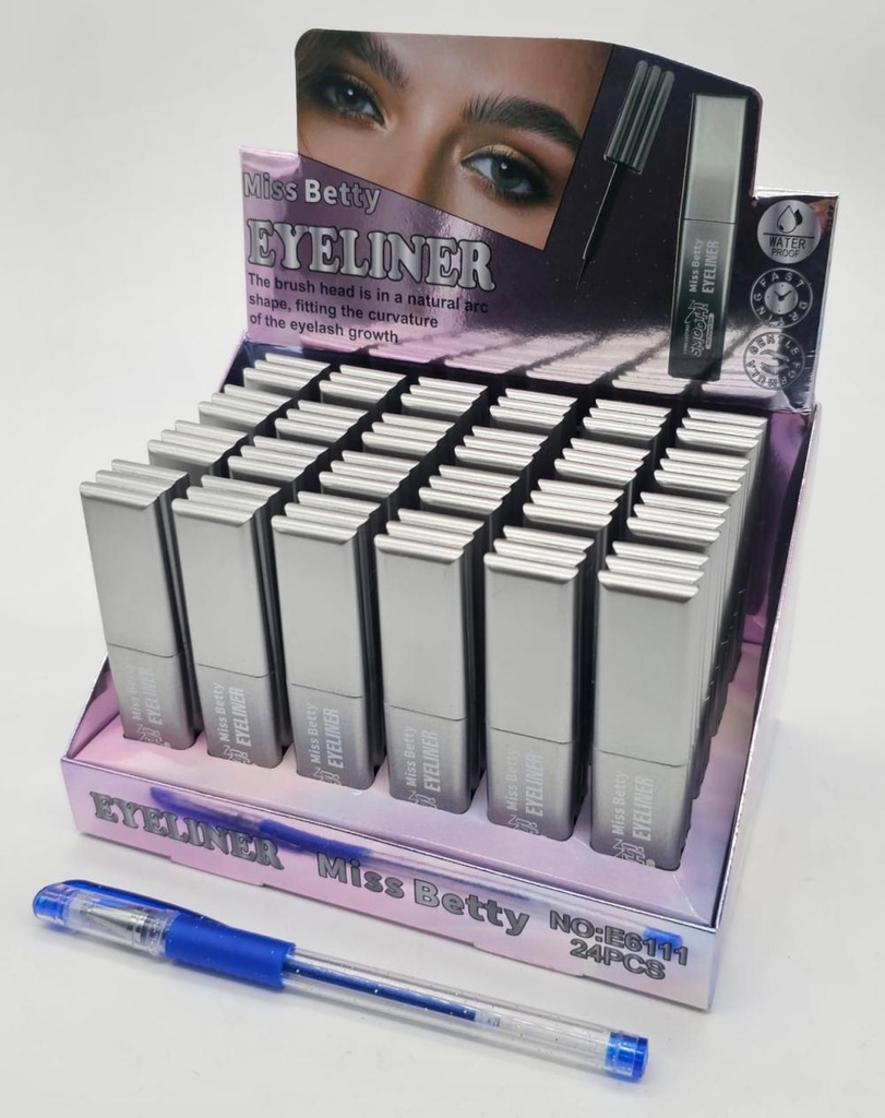 DELINEADOR LIQUIDO ELEGANTE PLATEADO E6111 SMOOTH MIS BETTY 5111