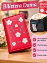 BILLETERA 9X10CM CON FLORES 6 COLORES CON BROCHE RK24032155