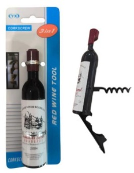SACACORCHO MINI BOTELLA DE VINO CON IMAN AR 1140