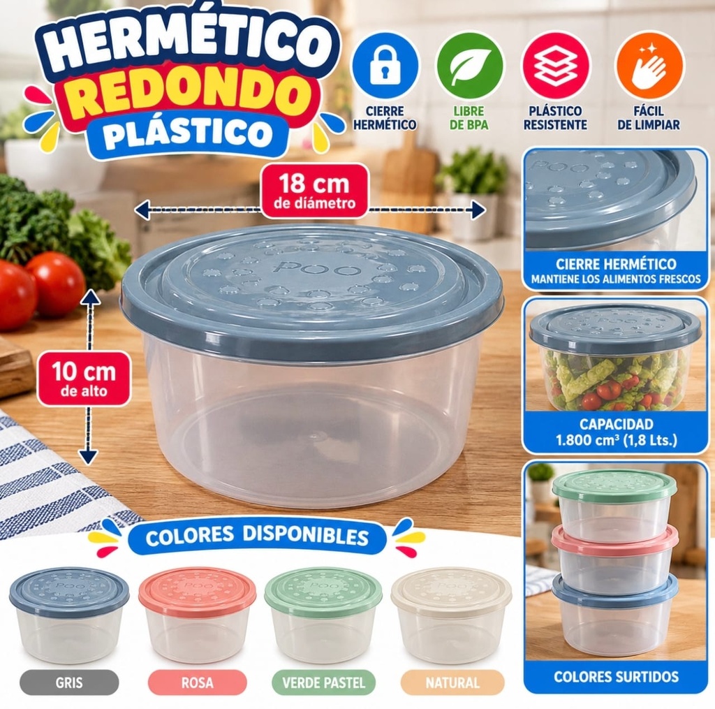 HERMETICO REDONDO POO 1800 DA09