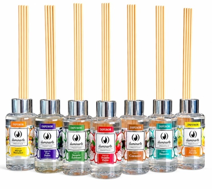 DIFUSOR DE AROMA 60 ML C/PALILLOS ILUMINARTE