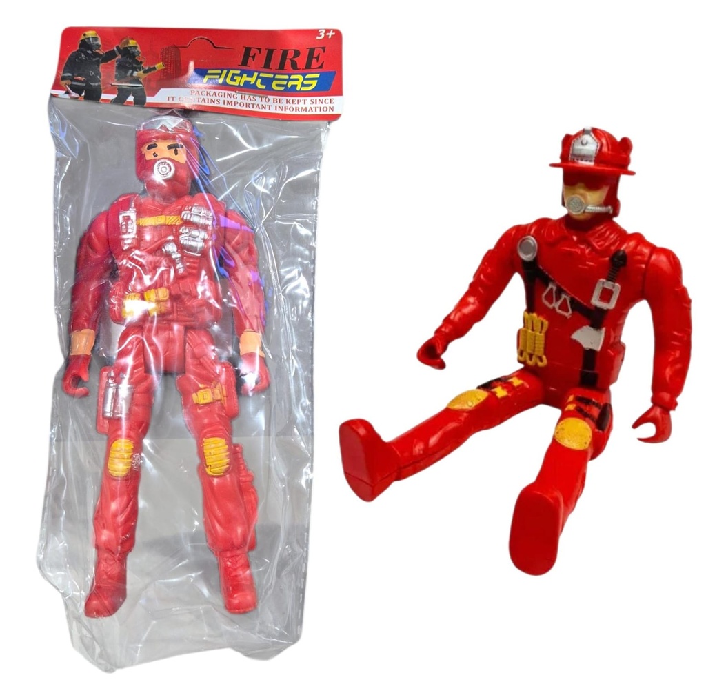MUÑECO BOMBERO RESCATE EN BOLSA 15 CM NL2020-31