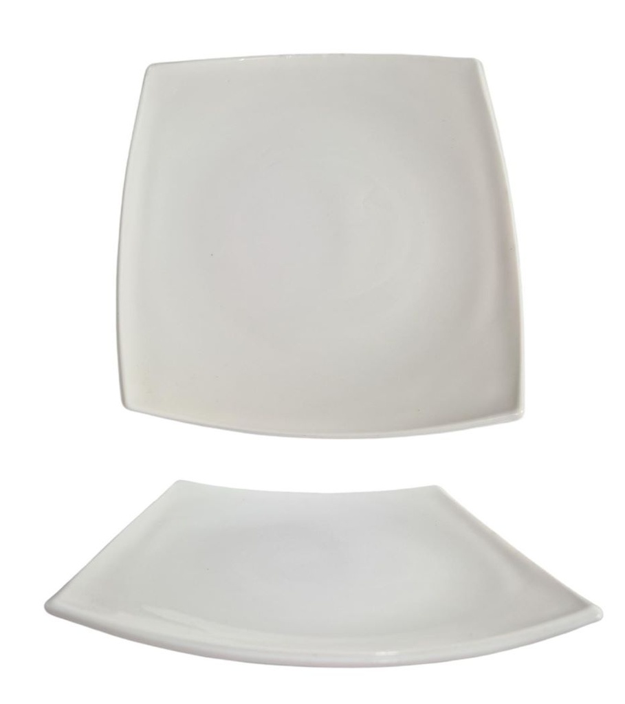 PLATO PLAYO CUADRADO BLANCO COOL BAZAR 28CM