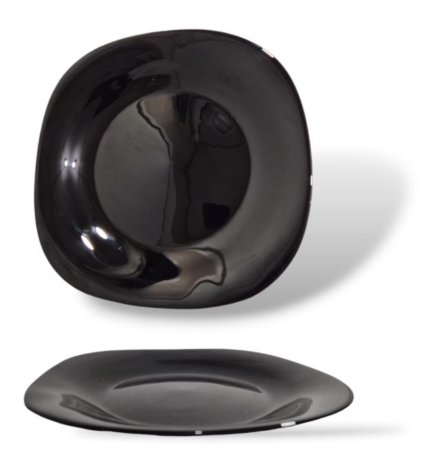 PLATO PLAYO NEGRO CUADRADO HLFP-95 