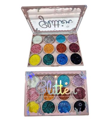 PALETA 12 COLORES GLITTER SEVENCOOL 6868