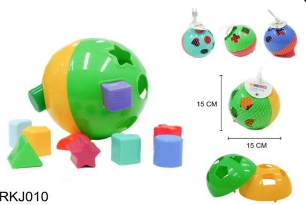 JUEGO ENCASTRE BOLA 10 FORMAS EN RED RKJ010
