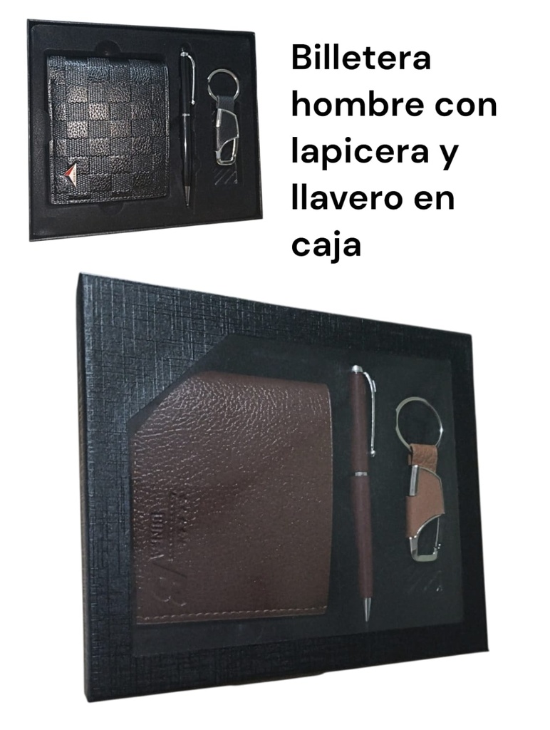 SET X 3 EN CAJA  BILLETERA+ LAPICERA + LLAVERO 22082
