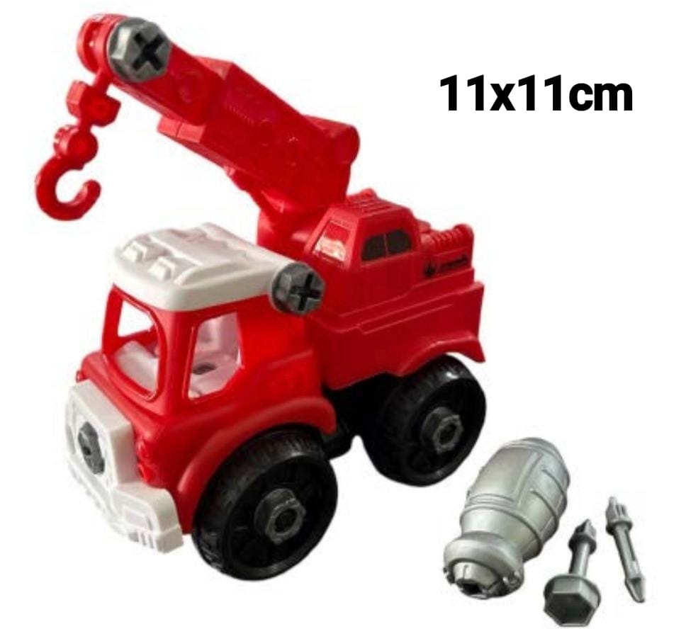 CAMION DE BOMBEROS 9898V C/ HERRAMIENTAS P/ DESARMARLO 11X11CM EN BOLSA PVC