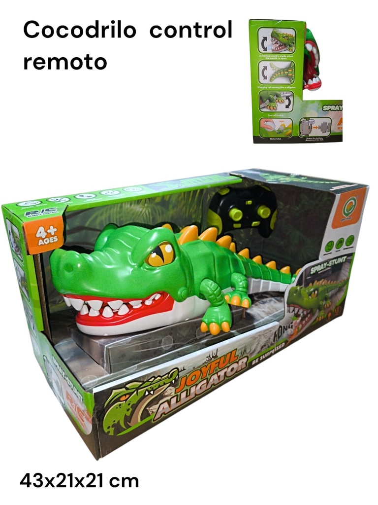 COCODRILO RADIO CONTROL TIRA HUMO EN CAJA GRANDE JOYFUL