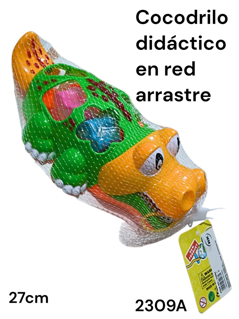 COCODRILO DIDACTICO ARRASTRE EN RED 27 CM 2309A
