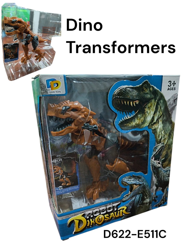 DINO TRANSFORMER EN CAJA ROBOT DINOSAUR D622-E511C