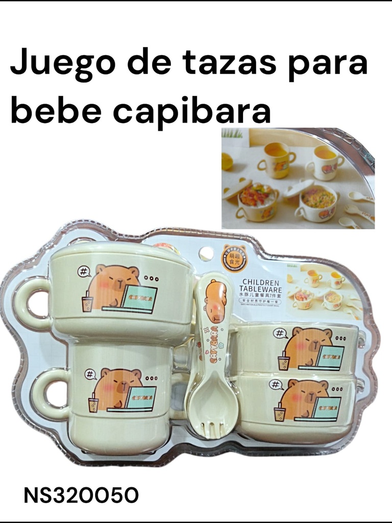 SET DE UTENCILIOS PARA BEBE X 4 CON CUBIERTOS EN BLISTER NS320050