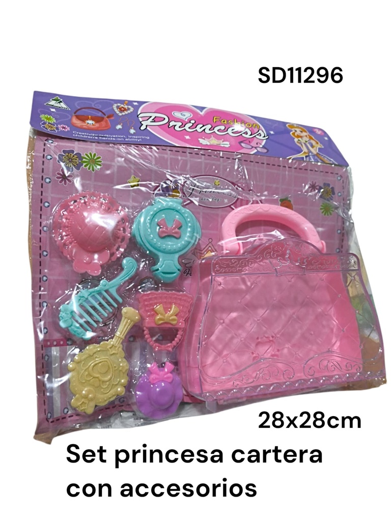 SET DE BELLEZA PRINCESS CARTERA PLASTICA CON ACCESORIO SD11296
