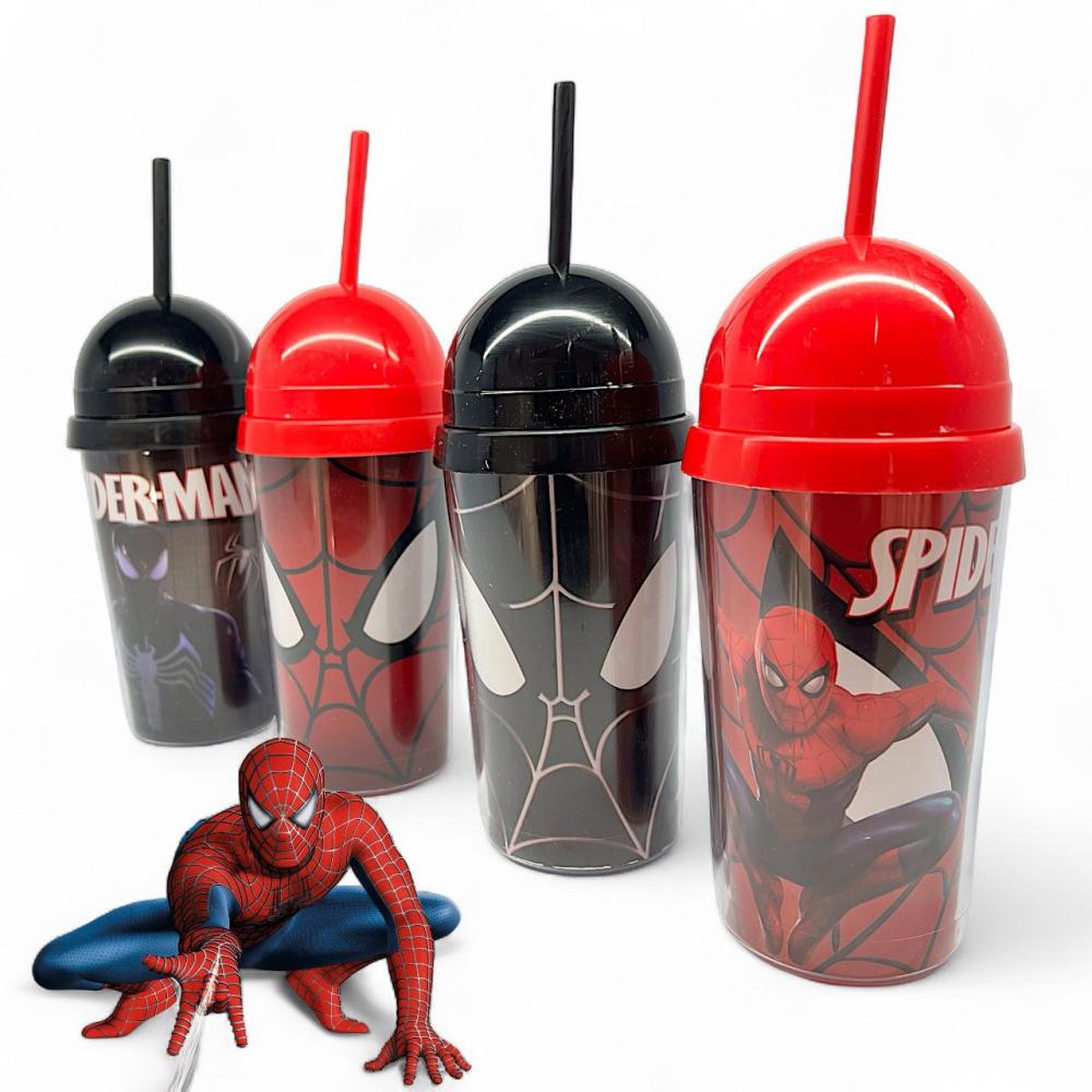 VASO TERMICO HOMBRE ARAÑA TAPA ESFERA CON SORBETE 10433