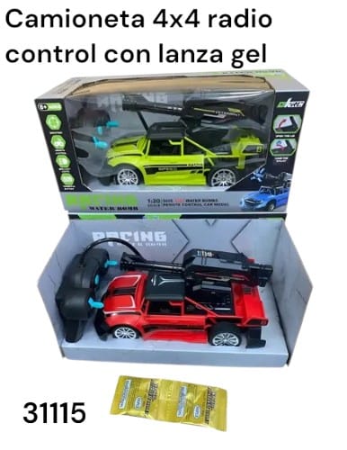 CAMIONETA 4X4 RADIO CONTROL LANZA GEL EN CAJA RACING