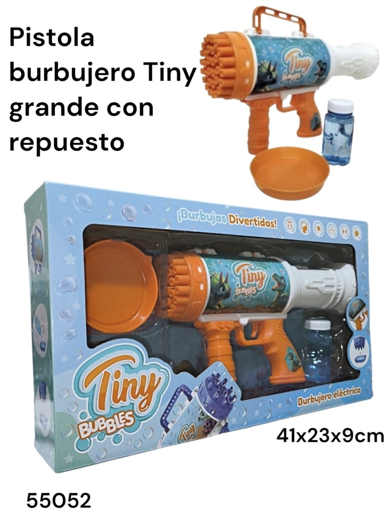 BURBUJERO GRANDE TINY EN CAJA 41X23X9CM CON REPUESTO 55052
