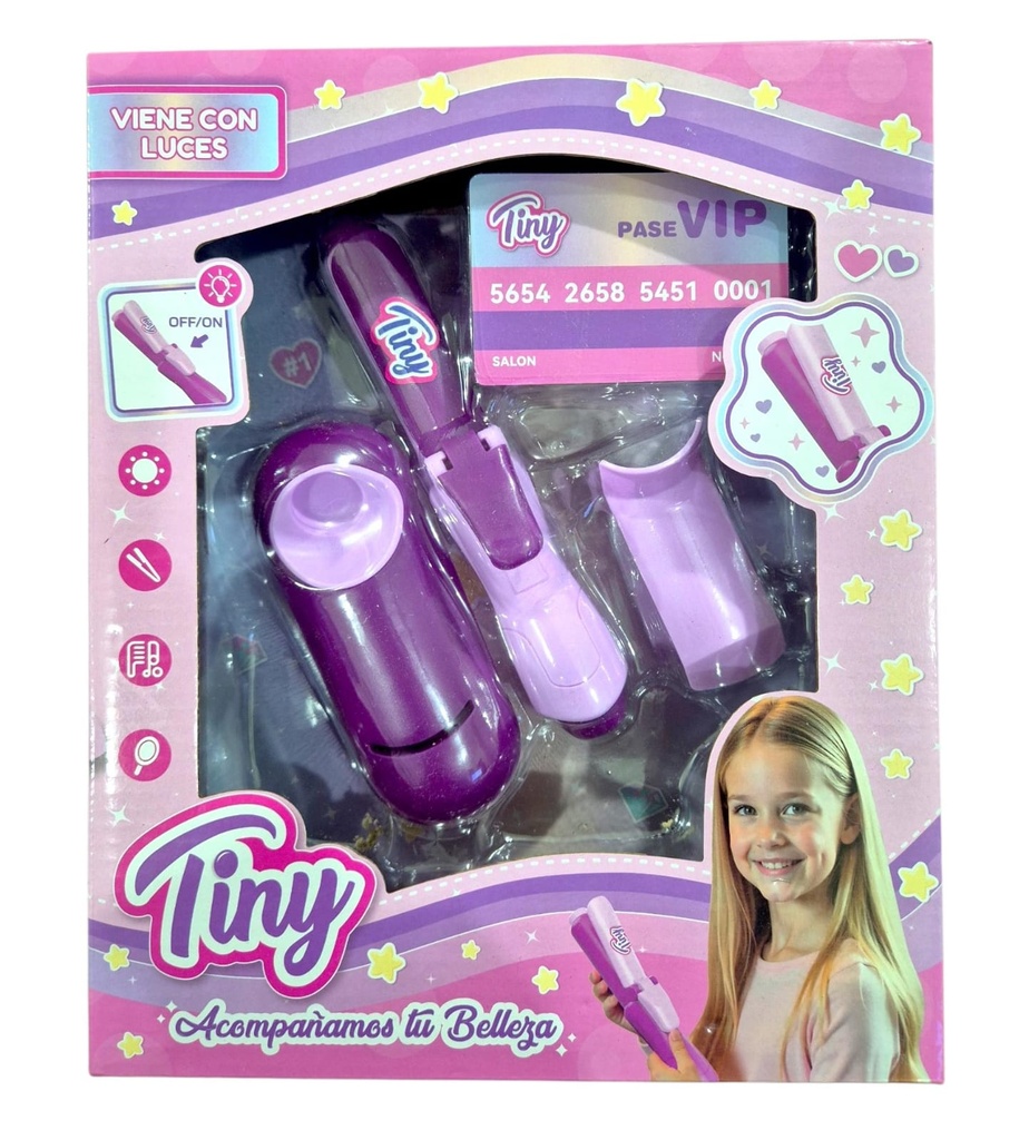 SET DE BELLEZA TINY BUCLEADORA CON LUZ 56783