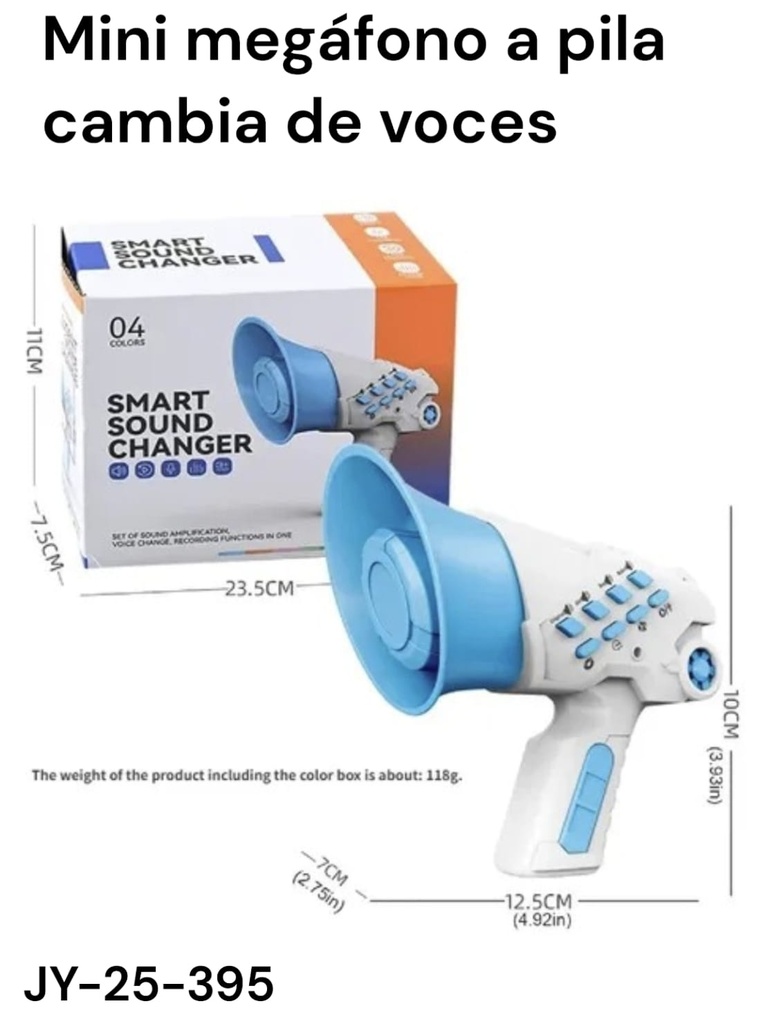 MINI MEGAFONO A PIL SMART SOUND CHARGER EN CAJA JY-25-395