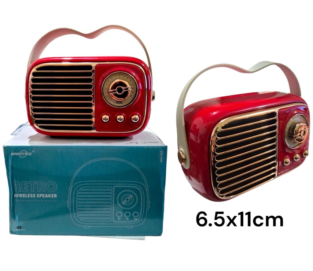 PARLANTE RADIO RETRO 6.5X11CM GREATNICE GTS-1959