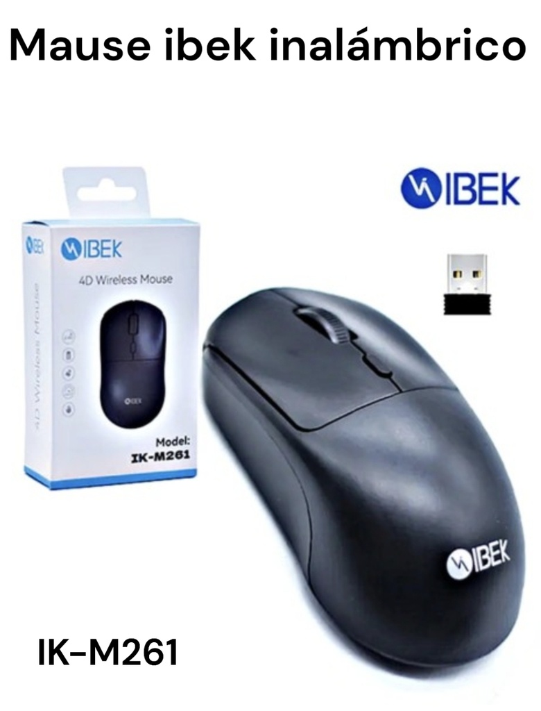 MAUSE INALAMBRICO IBEK IK-M261 EN CAJA