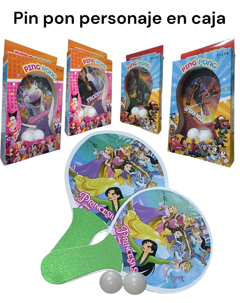 PIN PON PERSONAJES EN CAJA
