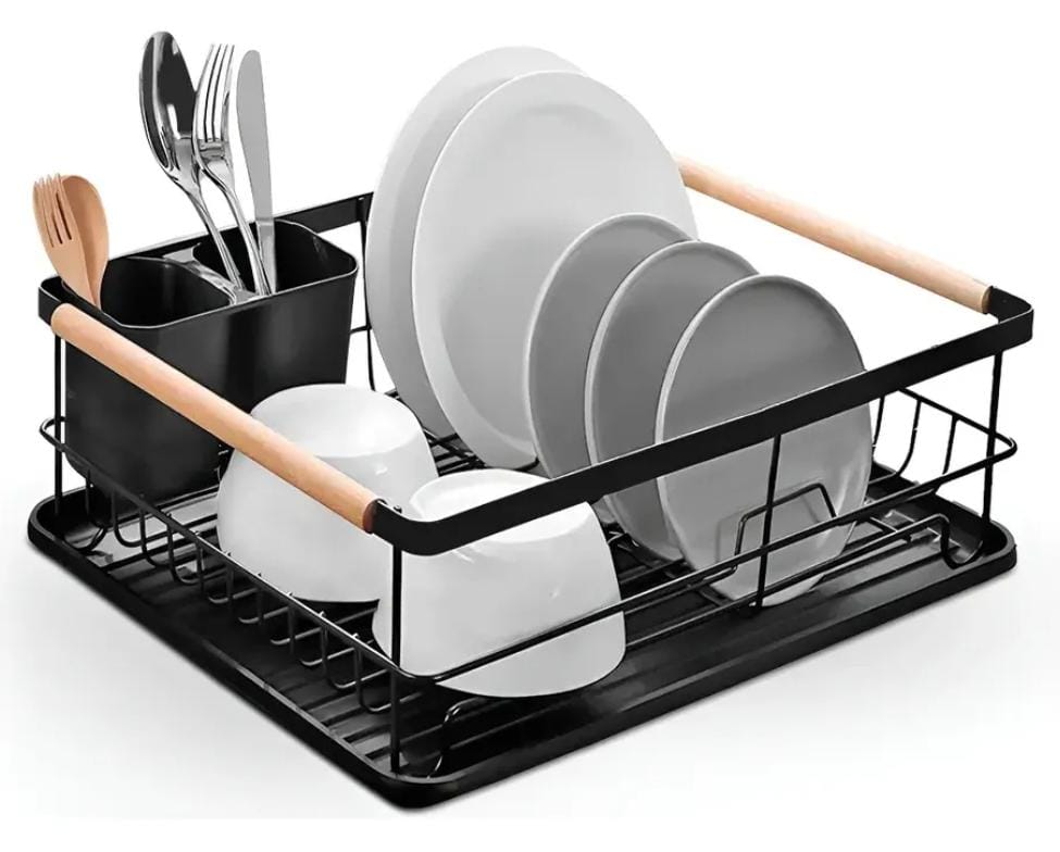 SECA PLATOS MANGO DE MADERA CON BANDEJA COOL BAZAR A1598
