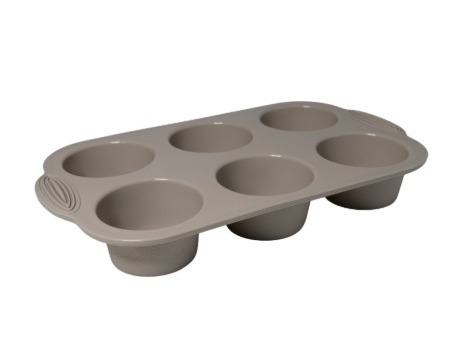 MOLDE DE MUFFIN X6 REDONDO DE SILICONA CB7002