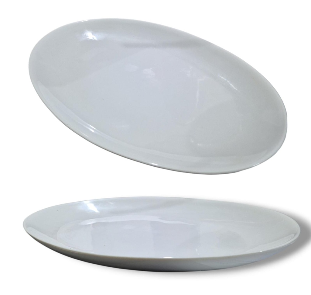 PLATO FUENTE OVALADO CERAMICA BLANCO 20X30CM 4021