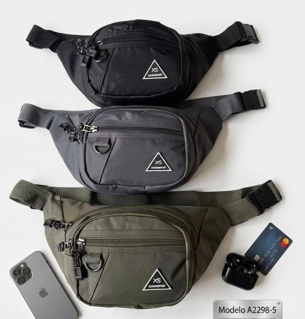 RIÑONERA HOMBRE A2298-5 3 CIERRES EN BOLSA  XIUXIANSPORT
