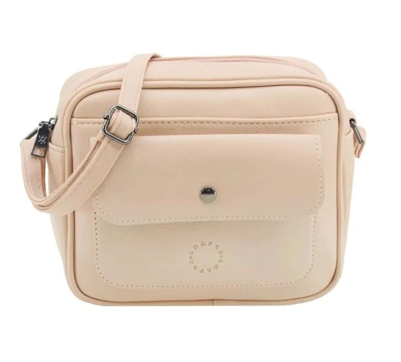 CARTERA MORRAL AMAYRA ROSA CLARO 2 CIERRES Y BOLSILLO DELANTERO 67.5400063