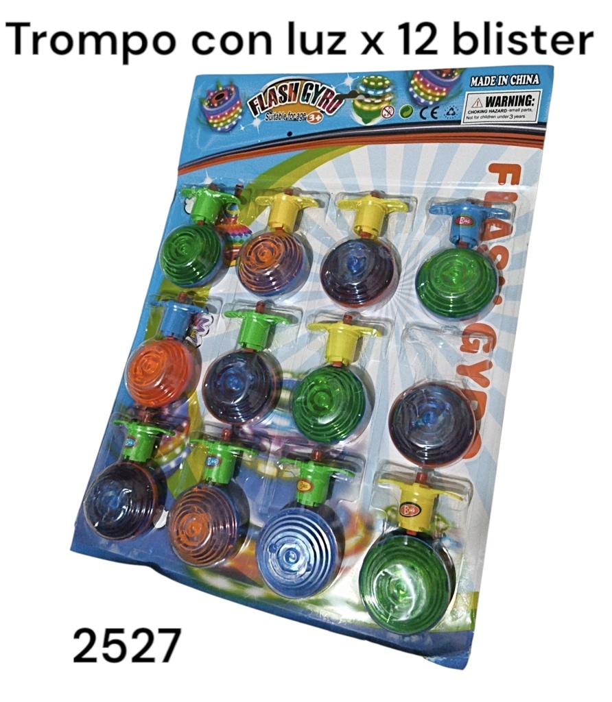 TROMPO CON LUZ EN BLISTER X 12 2557