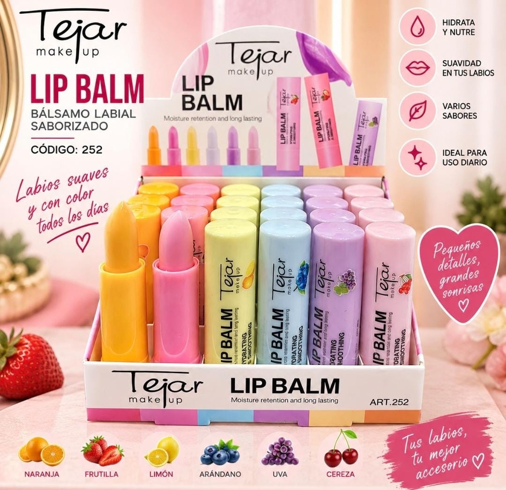 BALSAMO LABIAL TEJAR C/ SABORES 252 LIP BALM