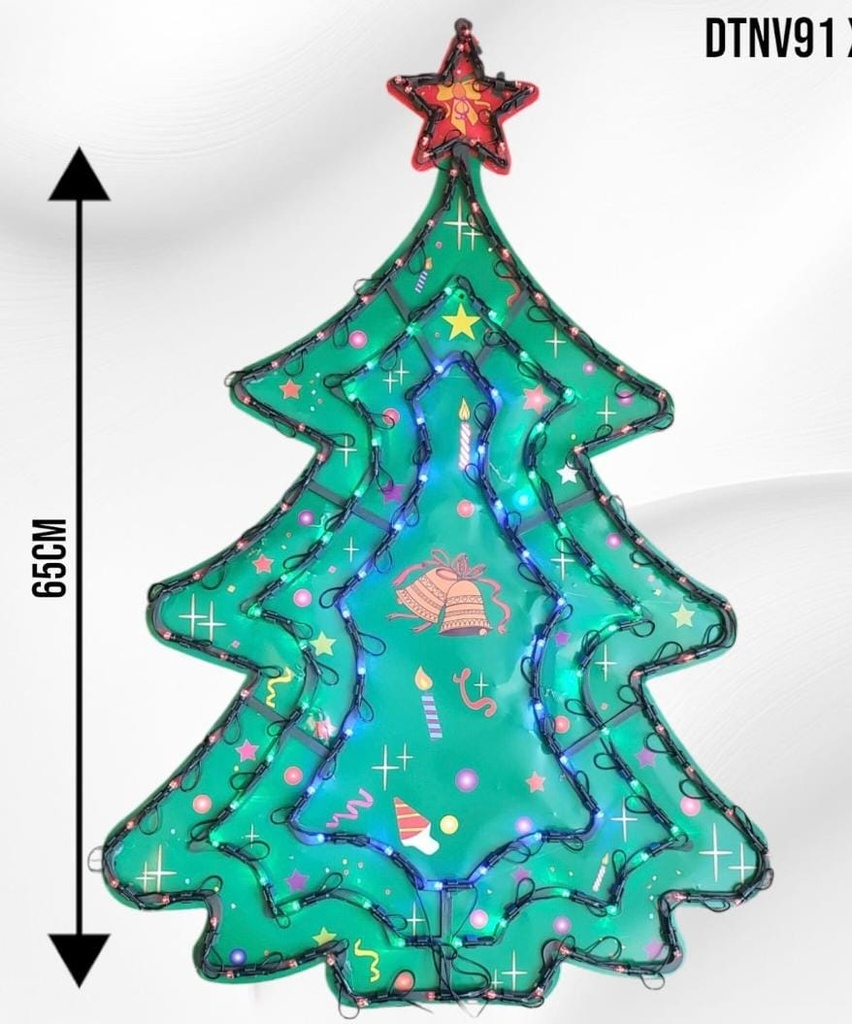 LUZ FORMA DE ARBOL 120 LED MULTICOLOR 8 FUNCIONES  DTNV91 
