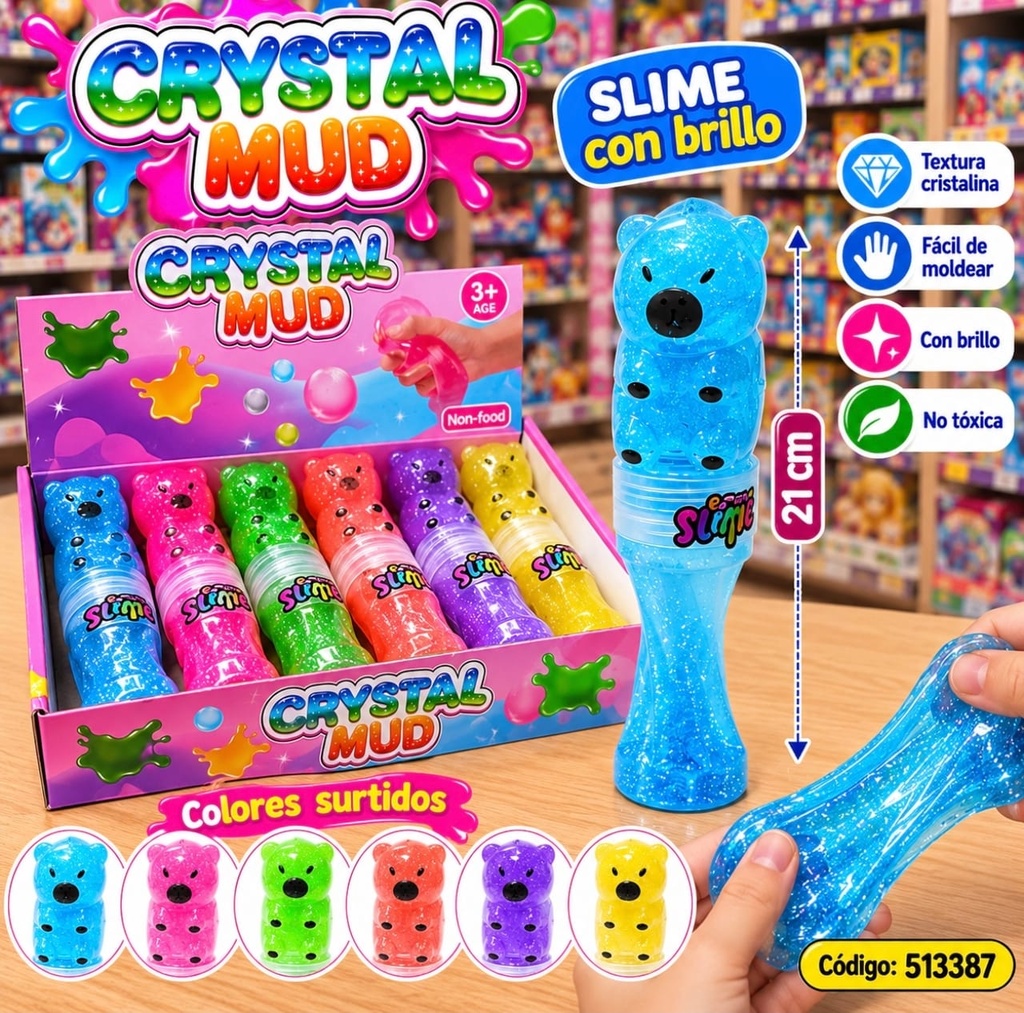 SLIME GRANDE 21 CM CAPIBARA CRISTAL MUD 513387