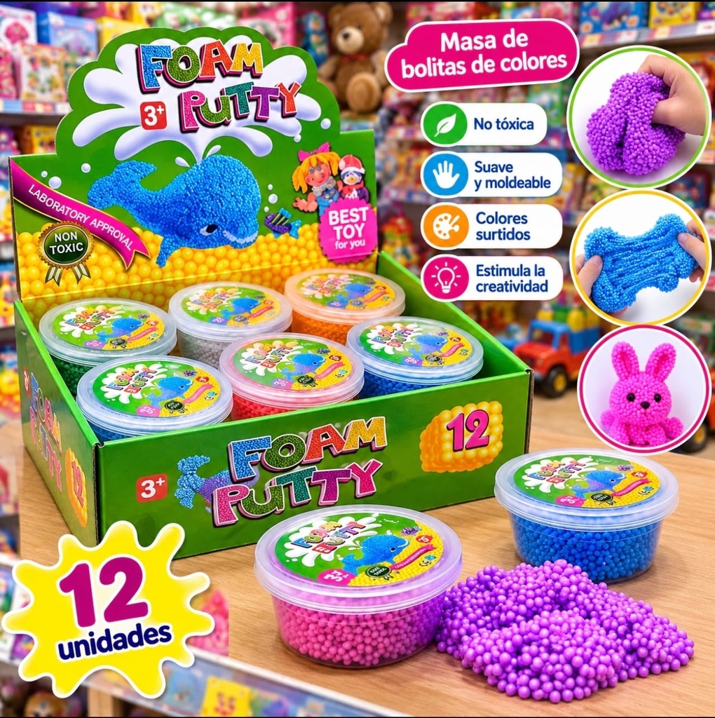 SLIME PELOTITA FOAM PUTTY EN POTE CHICO 514305