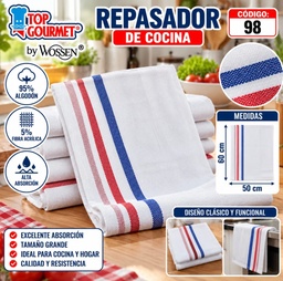 REPASADOR BLANCO RAYA AL COSTADO FRANCES TOP GOURMET ART 98
