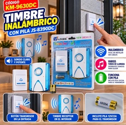TIMBRE INALAMBRICO EN BLISTER KM-9630DC