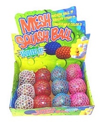 SQUISHY PELOTA RED PELOTITAS COLORES + GLITTER EN CAJA X 12