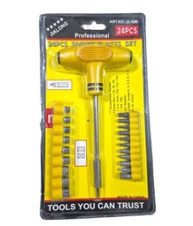 LLAVE T REFORZADA 24 PZS BLISTER AMARILLO 5094