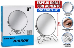 ESPEJO DOBLE C/ AUMENTO 8" EN CAJA MIRROR 2308/1