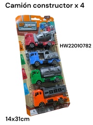 CAMIONES DE CONSTRUCCION  X 4 EN BLISTER 625712 CITY