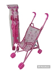 COCHECITO PARAGUITA PARA BEBE 60 CM ROSA 38844