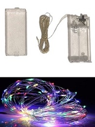 ALAMBRE DECORACION 3 MTRS 30 LED 2 PILAS MULTICOLOR