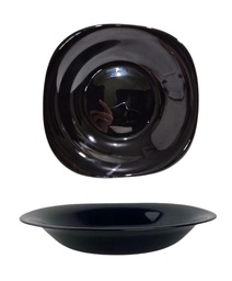 PLATO HONDO NEGRO CUADRADO HLFTP-90 COOL BAZAR