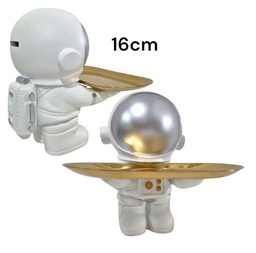 ADORNO ASTRONAUTA C BANDEJA Y ALCANCIA 17CM 5810