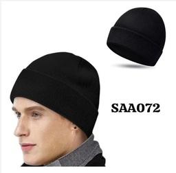 GORRO ROCKY NEGRO LISO SAA072 / SL138 COMUN