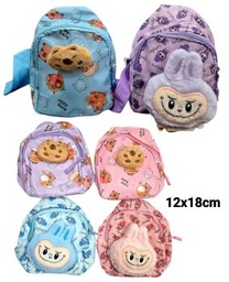 MORRAL DE TELA CON APLIQUE LABUBU STICH A1244 A2063