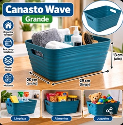 CANASTO WAVE CON MANIJA MEDIANO 7 LTS DA242A