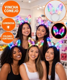 VINCHA CONEJO  CON LUZ LED GS-23007