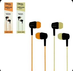 AURICULAR DINAX CABLE DE GOMA DX-EAR15MIC C/ MICROFONO EN CAJA
